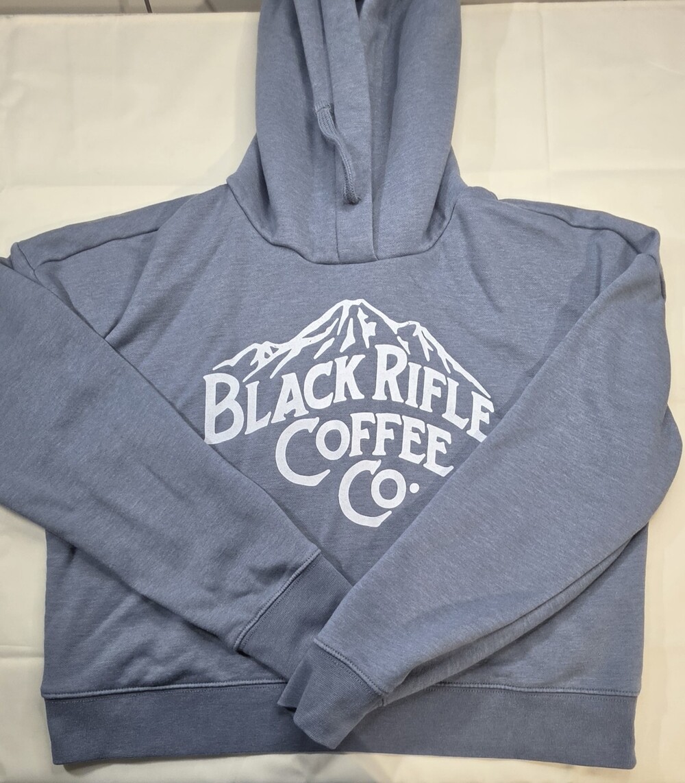 Black Riffle Coffee Company Mountain Logo Hoodie Grey Size Medium
